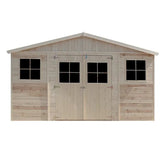 Abri de jardin en panneaux 17mm - 401x493cm - sans plancher - Timbela Ma boutique